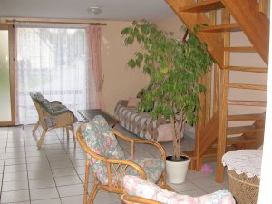 Argol - Maison � Argol - Coin salon avec TV