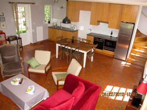 Crozon - Maison � l'�le Vierge - Salon Cuisine