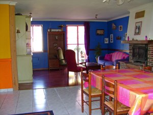 Lanveoc - Maison de Kerlaboussec - Grande pi�ce salon/salle � manger
