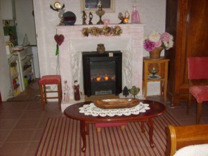 Crozon - Penty de l'Aber - Chambre, coin chemin�e/TV